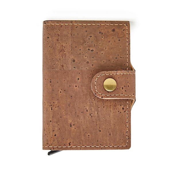 Automatic cork card holder - Brown