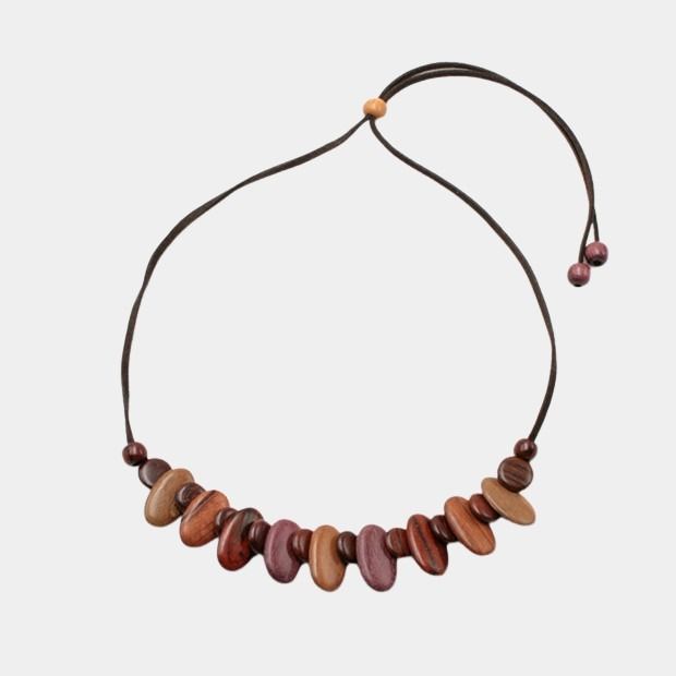 Round the neck multicolored wood - Lise