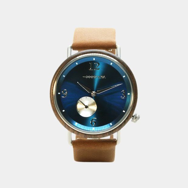 Men’s watch blue and wood - 40mm